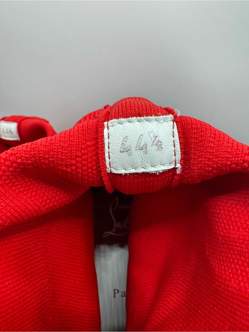 NEW Christian Louboutin Sharky Sock Knit Sneakers Red EU 44.5 US 11.5 Loubishark